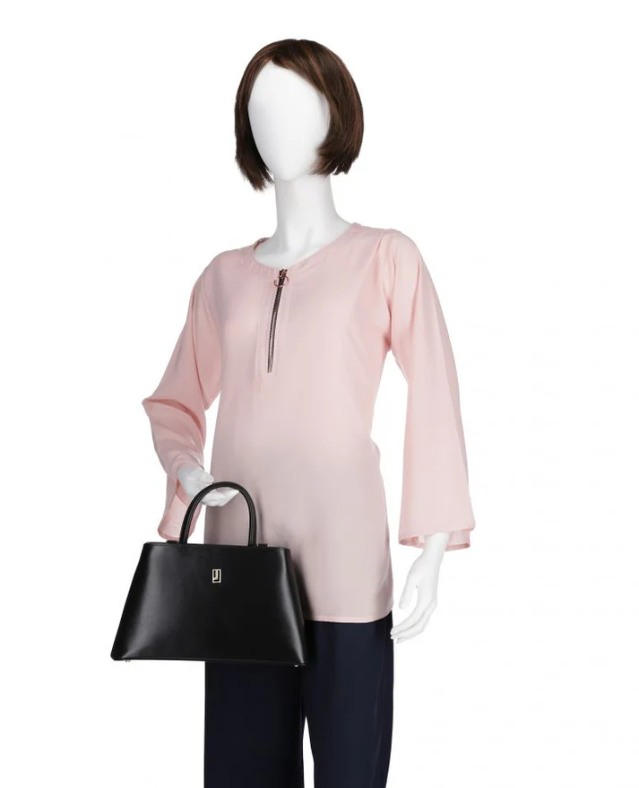 Women’s Black Leather Handbag Drovexy - Image 4